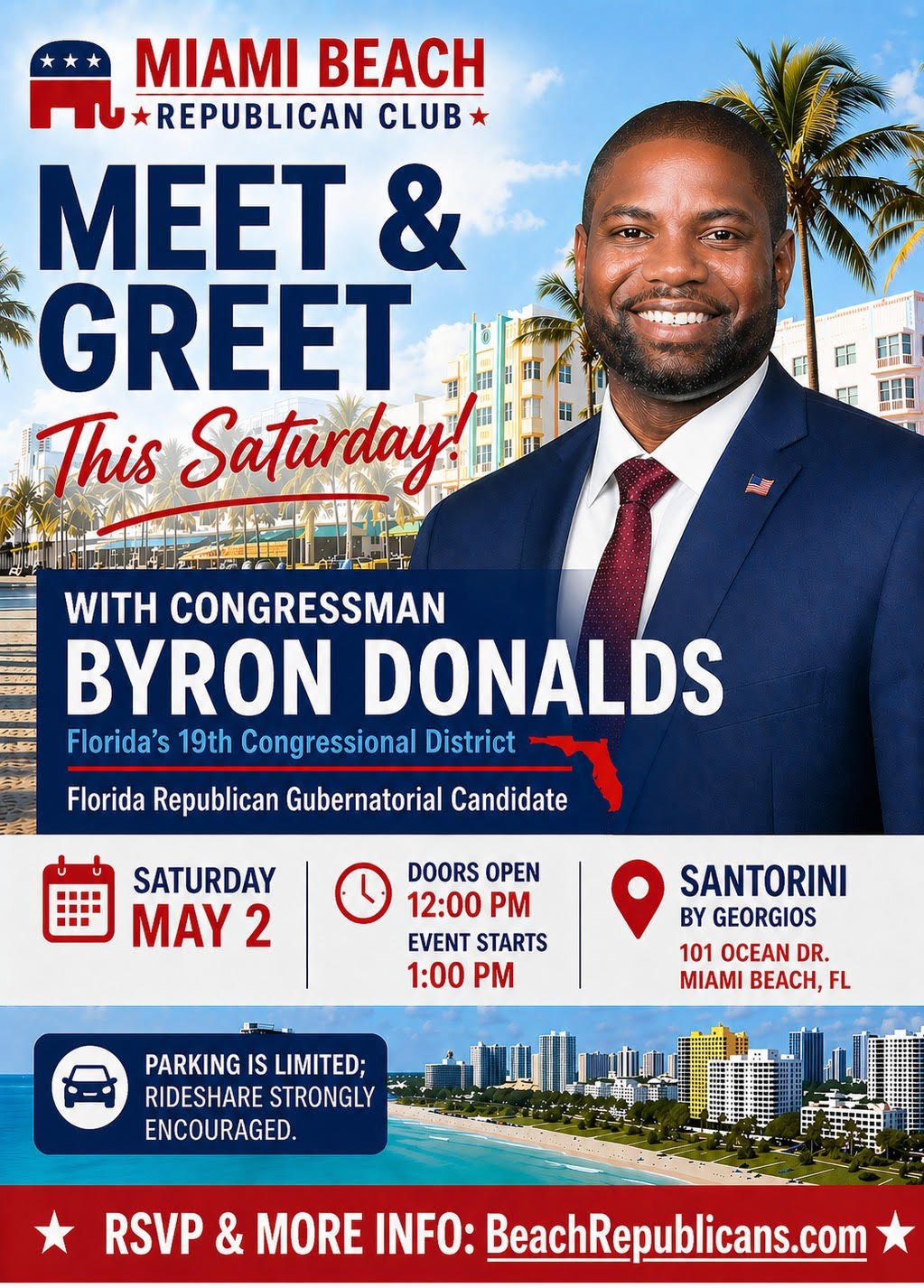Meet & Greet with Congressman Byron Donalds flyer